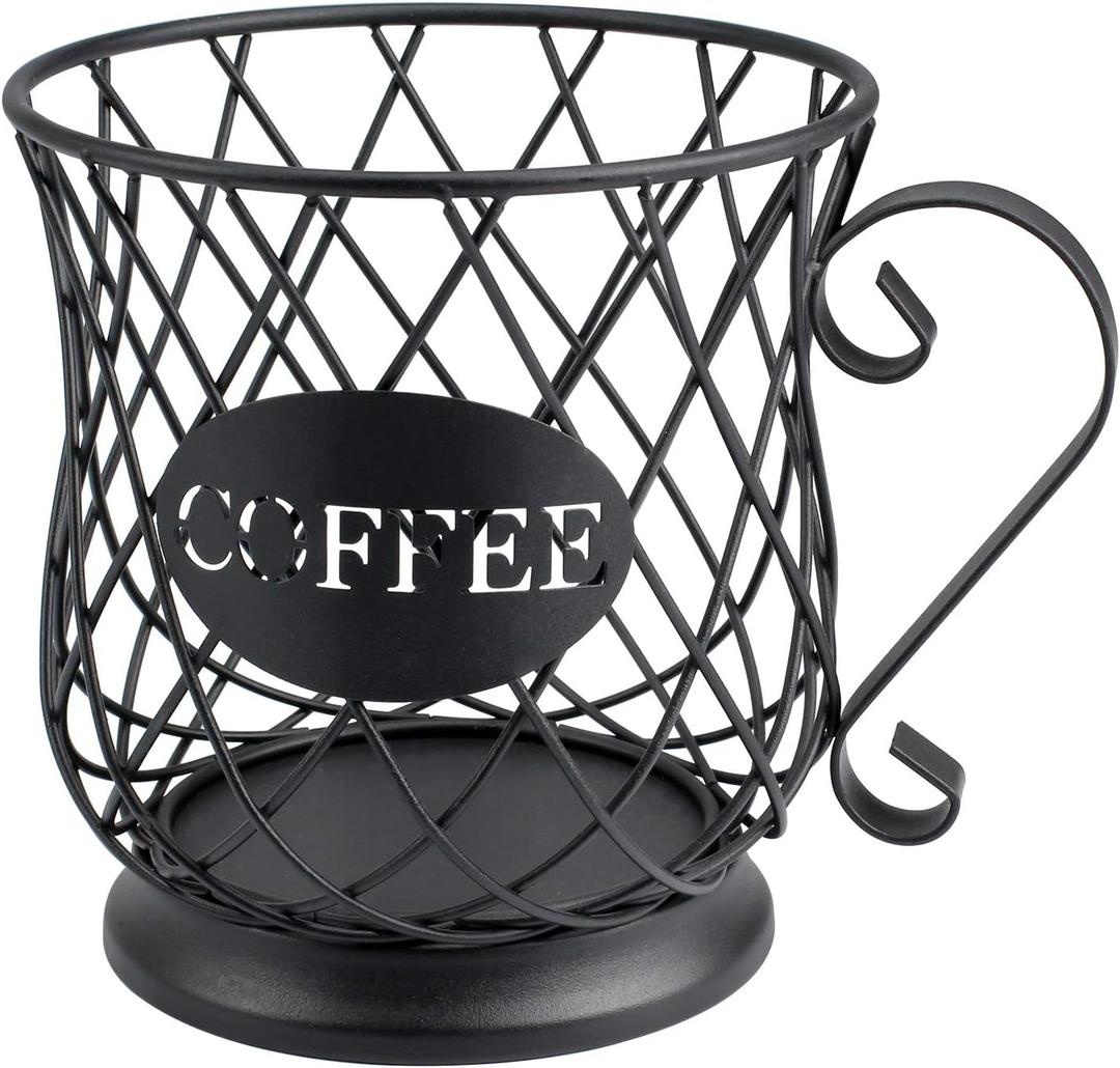 TreeLen K Cup Holder Coffee Pod Holders for 35 Kcups Keurig Storage Organizer Coffee Bar Accessories for Counter - Matte Black