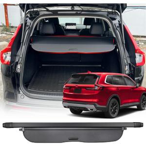 Cargo Cover for Honda CRV 2023-2025 2026 Accessories (Leather), for 2023-2026 Honda CRV Accessories(Include Hybrid) Retractable Trunk Cover Shield Shade Privacy Screen Anti-Theft for CR-V