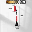 27" Snow Brush and Ice Scrapers for Car Windshield and Window, Detachable Winter Snow Remover Ice Shovel Tool with Ergonomic Foam Grip & No Scratch Bristles, Car Accessories for Truck SUV (Red)