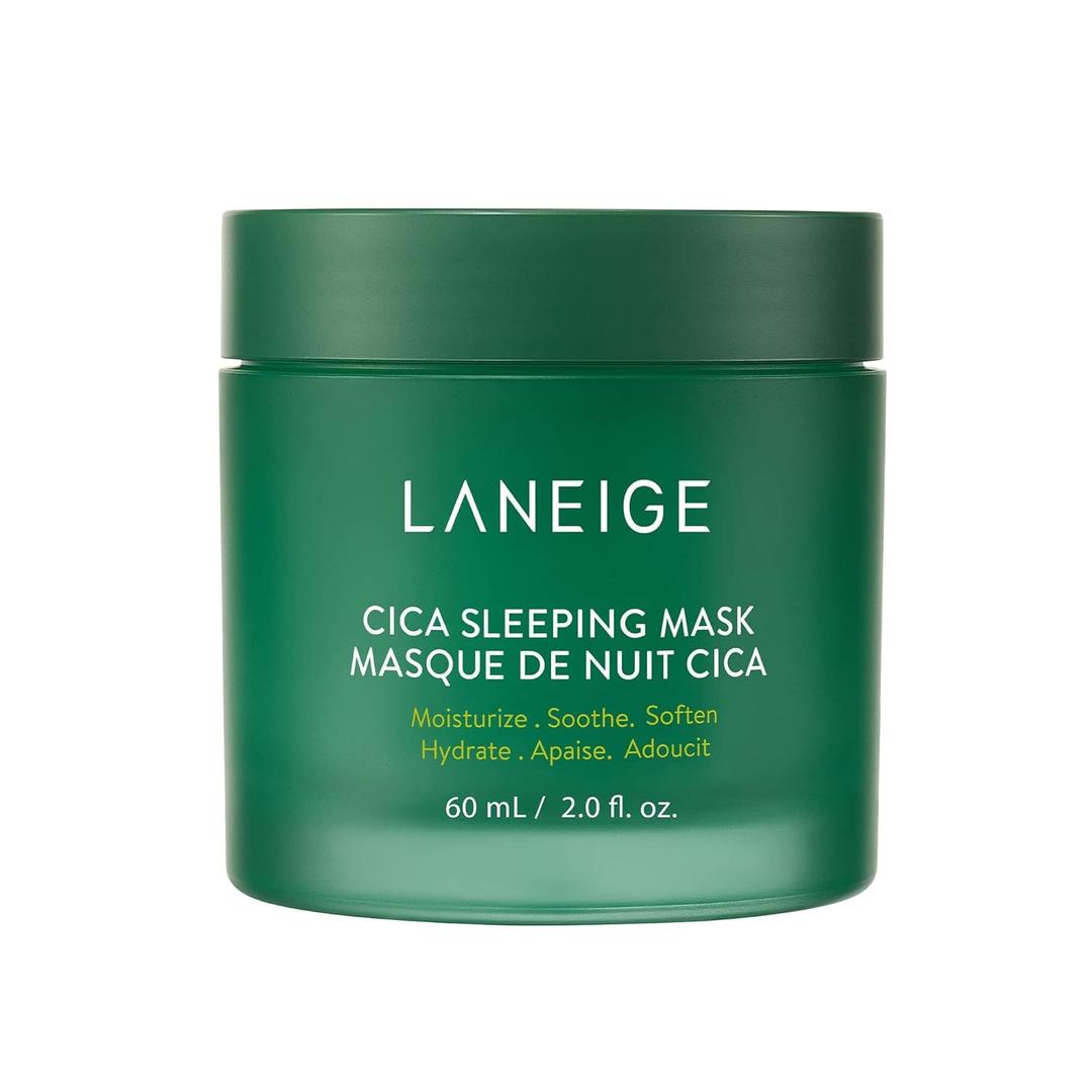 LANEIGE Cica Sleeping Mask with Centella Asiatica and Fermented Forest Yeast Extract for Soothing Stressed Skin and Moisture Barrier Support