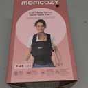 Momcozy Baby Carrier - Ergonomic, Cozy and Lightweight Carrier for 7-45lbs, Effortless to Put On, Ideal for Hands-Free Parenting, Enhanced Lumbar Support, Purehug for Infant to Toddler, Black