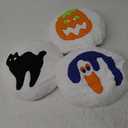 Suzile 3 Pcs Halloween Throw Pillows Decorative Spooky Pillows for Sofa Bed Couch Stuffed Halloween Pillow for Party Outdoor Home Decorations Ghost Decor Cushion