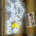 Congrats Grad Neon Sign Congrats Neon Lights Signs for Wall Decor with Dimmable Backdrop LED Light Up Signs for Party, Photos, Class of 2026 Celebrations, Graduation Gift