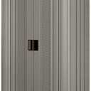 Suncast Tall Storage Cabinet, Platinum Resin Outdoor & Garage Storage Cabinet with Doors & Shelves, Plastic, Weather-Resistant, Lockable, Freestanding Utility Closet for Tools & Supplies, Made in USA