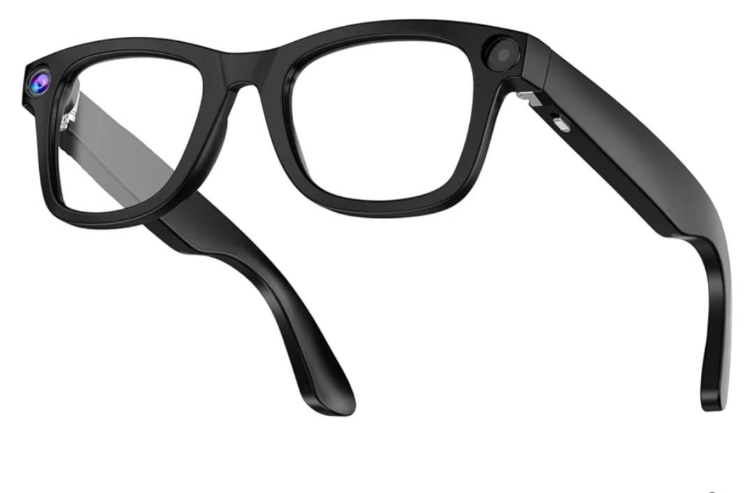 8MP Camera Glasses, AI Smart Glasses with Real-Time Translation, 32GB Storage, Max 10Hrs Playtime,12 Mins Video Rec Pertime| 2 Lens Set（Transparent&Black for Outdoor,Work,Travel, Business - Clear