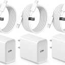 iPhone 17 16 15 Fast Charging 10FT Long USB C Charger Type C Charger 3 Pack Fast Charger USB C for iPhone 17/17 Plus/17 Pro/17 Pro Max/16/16 Plus/16 Pro Max/15/15 Pro Max,Samsung (White)