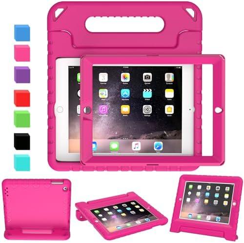 AVAWO Kids Case for 9.7" iPad 2 3 4 (Old Model) - Light Weight Shock Proof Convertible Handle Stand Kids Friendly for iPad 2, iPad 3rd Generation, iPad 4th Generation Tablet - Magenta/Rose