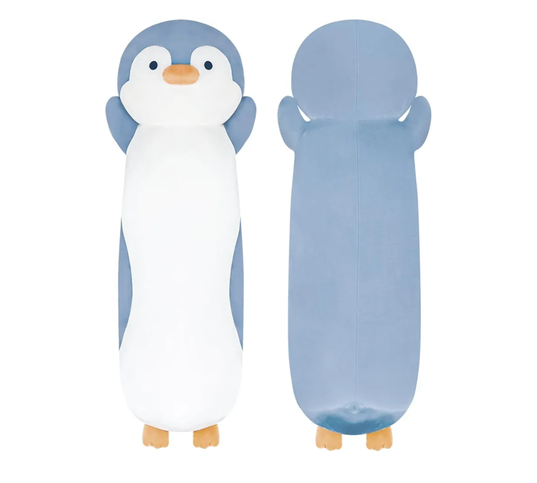 36" Penguin Stuffed Animal, Soft Jumbo Long Cuddle Pillow, Cute Blue Penguin Plush Body Pillow Plushies Toy Gift for Kids, Boy and Girls Birthday, Easter