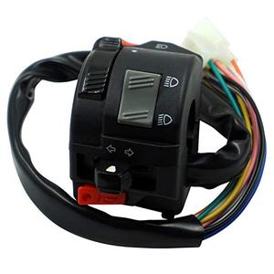 Motorcycle Left Control Handlebar Switch with Wiring Harness Universal Control Headlight Turn Signal kit with Switch Horn 7/8" 22mm Motorcycle Control Switch