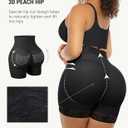 FeelinGirl Body Shaper for Women Butt Lifting Shapewear Tummy Control Panties with Hook Zipper Closure (Black, L)