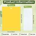 Qualirey 100 Pcs 6 x 8 Inch Sticky Traps for Plant Double Sided Sticky Trap for Gnats with Twist Ties Fly Traps for Fruit Insect Fungus Bugs Indoor Outdoor (Yellow)