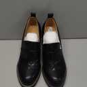 YDN Women Chunky High Heels Round Toe Oxford Loafer  Size 10 US, Black