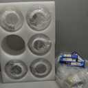 KCO 6-Light Globe Sputnik Chandelier Milk Glass Modern Gold Chandelier Light Fixture Mid Century Sputnik Chandeliers Pendant Lighting Brushed Brass Chandelier (Gold+White)