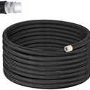 EVIL ENERGY 8AN PTFE Fuel Hose Line, AN8 Fuel Line E85 Nylon Braided 20FT Black