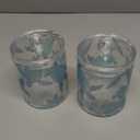 ALAZA Bathroom Canister Set of 2, Beach Coastal Turtles Plastic Jars Holder Dispense Qtip Holder Storage Jars with Lids, Home Decor