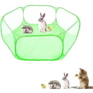 Small Animals Playpen, Portable Pop-up Open Interactive Pet Tent, Indoor Outdoor Fence for Rabbits, Guinea Pig, Hamster, Chinchillas, Kittens, Puppies
