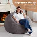 Homguava 4FT Bean Bag Chair for Adults,Teardrop Beanbag Chair with Handle