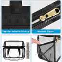 Paxiland Clear Bag for Stadium Events 12x6x12, Clear Tote Bag with Reinforced Strap, Transparent Bag for Sports Concert