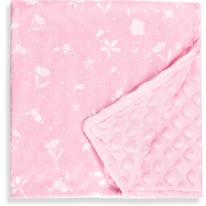 Baby Blankets for Boys Girls, Soft Minky Blankets with Double Layer Dotted Backing, Toddler Blanket for Nursery, Stroller, Toddler Bed, Car seat, Floral (Pink) Baby Blankets for Boys Girls, Soft Minky Blankets with Double Layer Dotted Backing, Toddler Blanket for Nursery, Stroller, Toddler Bed, Car seat, Floral (Pink)