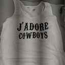 JAdore Cowboys French Western Rodeo Aesthetic Top Tank Top, S