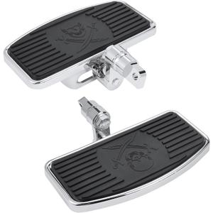 Motorcycle Adjustable Floorboards Pedals, Front Passenger Foot Pegs Footboard Fit for Harley Sportster 883 1200 Dyna Fat Bob (Front Floorboard)