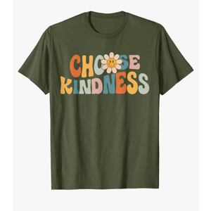 Choose Kindness - Retro Groovy Daisy Be Kind Inspirational T-Shirt XL