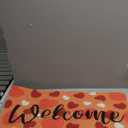 FUND AMLIGHT Valentines Day Welcome Doormat - Outdoor Indoor Entrance Front Doormat Decoration - 1'5" x 2'5" Non Slip Large Indoor Love Heart Welcome Doormats