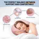 Ear Piercing Pillow for Side Sleepers with an Ear Hole for CNH and Ear Pain Ear Inflammation Pressure Sores, Cotton and Polyester Adjustable Filling Washable and Adjustable Ear Guard Pillow, Pink
