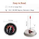 KAMaster Grill Temperature Compatible with Big Green Egg 150-900F Waterproof 3 1/4" Large Face Stainless Steel Cooking Thermometer for Barbecue Charcoal Grill Thermometer Replacement Accessories Tool