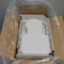 Gravity Cat Feeder and Water Dispenser, 2 in 1 Cat Self Feeder with 180 Degree Rotatable, Automatic Feeding Large Capacity for Small Medium Dog Puppy Kitten, White & Green, 0.8 Gallon x 2