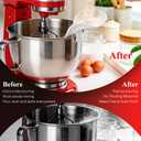 2pcs Silicone Flour Funnel, White Flour Funnel for 3.5-7 Qt Stand Mixer, for Flour, Sugar, and Other Dry or Liquid Ingredients (White)