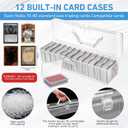 Yexiya Trading Card Storage Box Plastic Playing Card Case Set of 13, Portable Clear Playing Cards Box Plastic Holder for Game Cards Storage Organizer