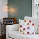 Tosleo Halloween Throw Pillow Covers 18x18 Set of 2 Happy Halloween White Spooky Ghost Orange Pillow Covers Embroidered Pillow Cases Thanksgiving Home Party Fall Decor Square Cushion Covers