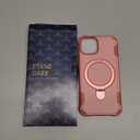 Compatible with iPhone 13 Case & iPhone 14 Case with Invisible Magnetic Ring Stand [Compatible with Magnetic] [Military Drop Protection] Shockproof Slim Hard Back Soft Edge 6.1 Inch, Pink