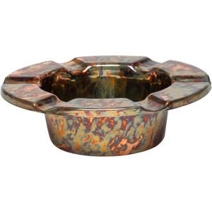 Stinky Cigar One-Piece Ashtray - Durable Stainless Steel, Rustproof, Unbreakable Design - Windproof Deep Bowl with 6 Stirrups for Even Burn - Perfect for Patio Relaxation - Distressed Copper Plated