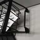 Cisily Sponge Holder for Kitchen Sink, Sink Caddy Organizer with High Brush Holder, Kitchen Countertop Organizers and Storage Essentials, Rustproof 304 Stainless Steel (Black, 9.25″)