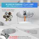 LVWIT Recessed Lighting 6 Inch, Recessed Lights Color Selectable 2700/3000/4000/5000/6000K 5CCT, 10W(120W Equivalent) Dimmable LED Can Lights with E26,LED Retrofit Recessed Light 6 Inch, 6 Pack