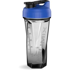HELIMIX 2.0 Vortex Blender Shaker Bottle Holds upto 28oz | No Blending Ball or Whisk | USA Made | Portable Pre Workout Whey Protein Drink Shaker Cup | Mixes Cocktails Smoothies Shakes | Top Rack Safe (Blue)