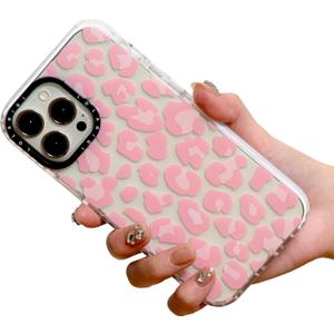 for iPhone 15 Plus Case for Women, Cute Pink Leopard Animal Print Girly Design Kawaii Aesthetic Cartoon Pattern for Girls Teens Soft TPU Case Cover for iPhone 15 Plus (6.7")