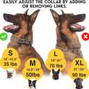 PetJett Prong Collar for Dogs Training Collar Adjustable Choke Collar for Dog Quick Release Pinch Collar for Dog for Small Medium Large Dogs No Pull Walking Tool - Stainless Steel Metal Choker Chain