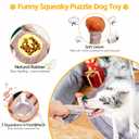 2 x Squeaky Dog Toys, Interactive Plush Duck Chew Toy for Pets - Safe & Durable,Slow Feeder Dog Bowl,Ideal for Puppies & Small to Medium Dogs