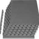 ProsourceFit Weaved Pattern Extra Thick Exercise Puzzle Mat 1-inch, EVA Foam Interlocking Tiles for Protective, Cushioned Flooring for Home and Gym Equipment; Grey, 24 SQ FT, 6 Tiles