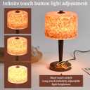 Salt Lamp with Touch Dimmer Control USB Himalayan Salt lamp Natural Rock Lamp High Transparency PC Lampshade (Excluding USB Adapter)