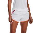Under Armour Women's Fly by 2.0 Running Shorts (3X-Large, (104) White / Orange Blast / Reflective)
