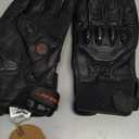 J.A.G. Leather Motorcycle Gloves for Men - Carbon Fiber Knuckle Protection, Motorbike Powersports, Dirt Bike, Touchscreen Gloves for Men and Women, Guantes Para Moto, Large
