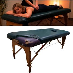 28 Inches Wide Vinyl Massage Table Cover with Face Hole | 100% PU Massage Table Cover Protector | Wipeable, Reusable & Waterproof Vinyl Cover for Square Massage Tables Dark Blue,70cm,1Pack