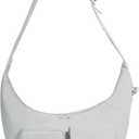 Travel Purse - Crescent Crossbody Sling Bag for Women - Cross Body Hobo HandBag Tote Shoulder Handbag (Gray)