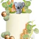 Koala Bear Cake Topper Cute Jungle Animal Baby Shower Jungle Koala Cake Decorations Safari Wild One Birthday Party Supplies