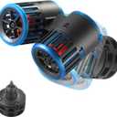 Carefree Fish Aquarium Magnetic Dual Powerheads 8W 1800Gph for 5~25Gal Fish Tank Wave Maker Quiet and Strong Submersible Water Circulation Pump for Freshwater and Saltwater