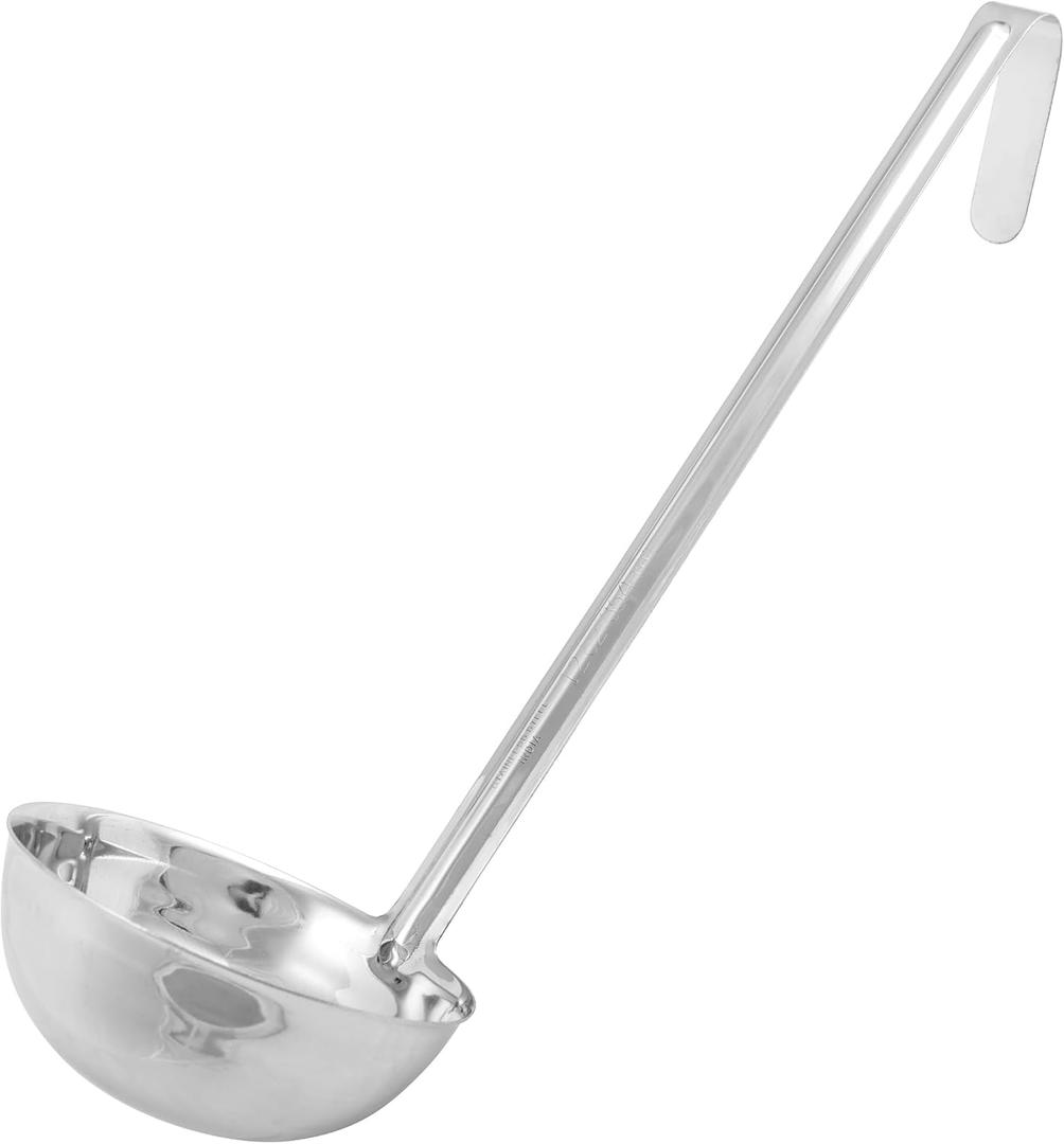 Winco One Piece Stainless Steel Ladle, 12 Ounce, 12.75"